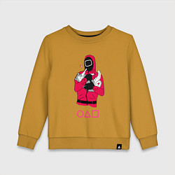 Детский свитшот Игра в кальмара - милый котик