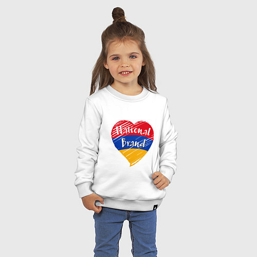 Детский свитшот Armenian Brand / Белый – фото 3