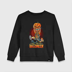 Свитшот хлопковый детский Halloween, цвет: черный