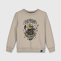 Свитшот хлопковый детский Halloween, цвет: миндальный