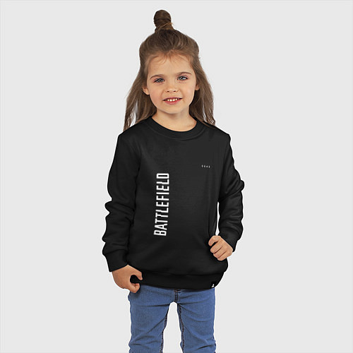 Детский свитшот BATTLEFIELD 2042 БЕЛЫЙ ЛОГОТИП / Черный – фото 3