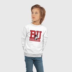 Свитшот хлопковый детский Boston University, цвет: белый — фото 2