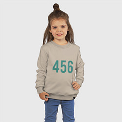 Свитшот хлопковый детский Игрок 456, цвет: миндальный — фото 2