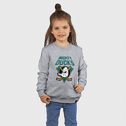 Свитшот хлопковый детский Анахайм Дакс, Mighty Ducks, цвет: меланж — фото 2