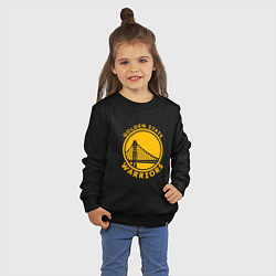 Свитшот хлопковый детский Golden state Warriors NBA, цвет: черный — фото 2