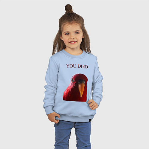 Детский свитшот Красный попугай / Мягкое небо – фото 3