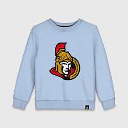 Свитшот хлопковый детский Оттава Сенаторз логотип, цвет: мягкое небо
