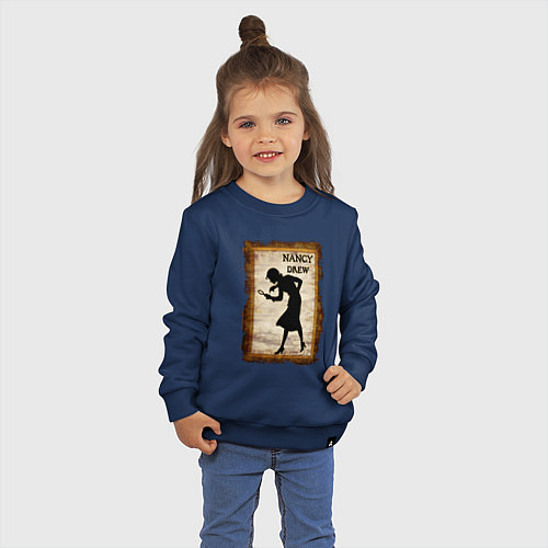 Детский свитшот Нэнси Дрю Nancy Drew / Тёмно-синий – фото 3