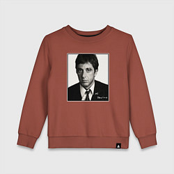Свитшот хлопковый детский Аль Пачино Al Pacino, цвет: кирпичный