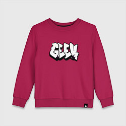 Свитшот хлопковый детский Geek graffiti, цвет: маджента