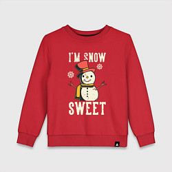 Свитшот хлопковый детский Snowman, цвет: красный
