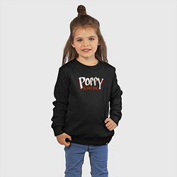 Свитшот хлопковый детский Poppy Playtime Logo, цвет: черный — фото 2