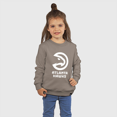 Детский свитшот Атланта Хокс, Atlanta Hawks / Утренний латте – фото 3