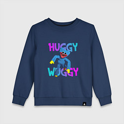 Свитшот хлопковый детский Huggy Wuggy: Игрушка с зубами, цвет: тёмно-синий