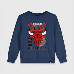 Свитшот хлопковый детский Chicago Bulls NBA, цвет: тёмно-синий