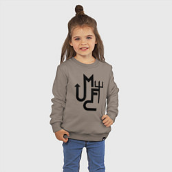 Свитшот хлопковый детский Манчестер Юнайтед минимализм, цвет: утренний латте — фото 2