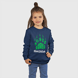 Свитшот хлопковый детский SKODA ШКОДА ХИЩНИК, цвет: тёмно-синий — фото 2