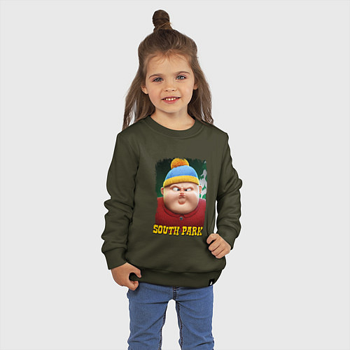 Детский свитшот Eric Cartman 3D South Park / Хаки – фото 3