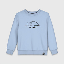 Свитшот хлопковый детский Кот не сегодня, цвет: мягкое небо
