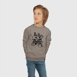 Свитшот хлопковый детский Крутая Ливерпульская четвёрка!, цвет: утренний латте — фото 2