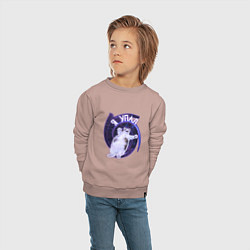 Свитшот хлопковый детский Я упал, цвет: пыльно-розовый — фото 2