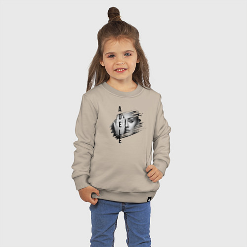 Детский свитшот Adele лицо / Миндальный – фото 3