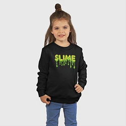Свитшот хлопковый детский SLIME!, цвет: черный — фото 2