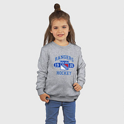 Свитшот хлопковый детский Нью Йорк Рейнджерс, New York Rangers, цвет: меланж — фото 2