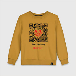 Свитшот хлопковый детский QR-Love, цвет: горчичный