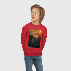 Свитшот хлопковый детский Питерский закат, цвет: красный — фото 2