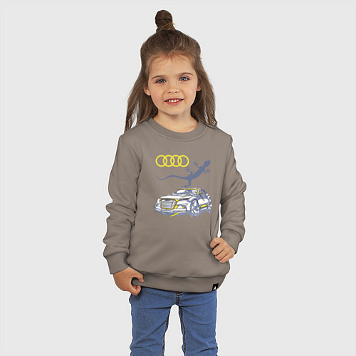 Детский свитшот Audi Quattro - зачётное точило! / Утренний латте – фото 3
