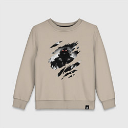 Свитшот хлопковый детский THE GUY DISTURBED РОК, цвет: миндальный