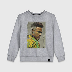 Свитшот хлопковый детский Neymar Junior - Brazil national team, цвет: меланж