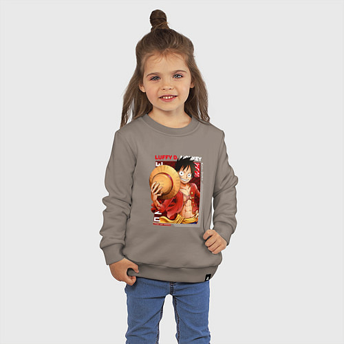 Детский свитшот Ван-Пис One Piece, Луффи Мугивара / Утренний латте – фото 3