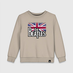 Свитшот хлопковый детский The Beatles Great Britain Битлз, цвет: миндальный