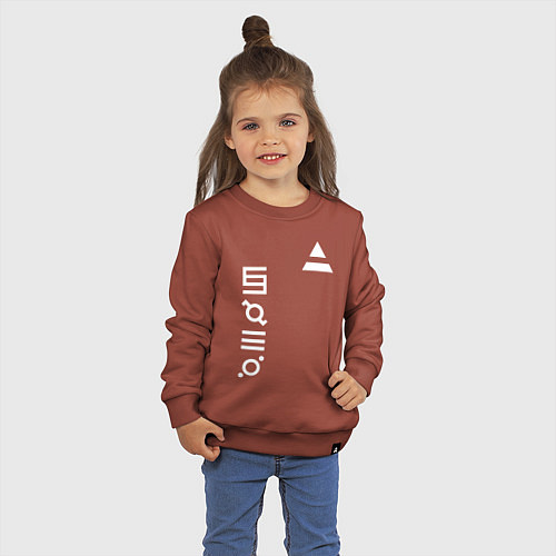 Детский свитшот 30 секунд до марса лого / Кирпичный – фото 3