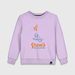 Свитшот хлопковый детский Senior Shawa Developer, цвет: лаванда