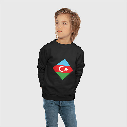 Детский свитшот Flag Azerbaijan / Черный – фото 4