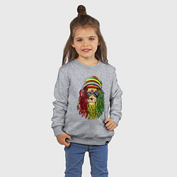 Свитшот хлопковый детский Rasta lioN, цвет: меланж — фото 2