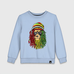 Свитшот хлопковый детский Rasta lioN, цвет: мягкое небо