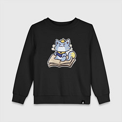 Свитшот хлопковый детский The Magical Cat Yuumi, цвет: черный