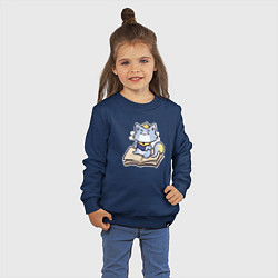 Свитшот хлопковый детский The Magical Cat Yuumi, цвет: тёмно-синий — фото 2