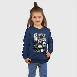 Свитшот хлопковый детский АСТА Черный Клевер Панели Манги, цвет: тёмно-синий — фото 2