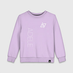 Свитшот хлопковый детский Adele - Logo, цвет: лаванда