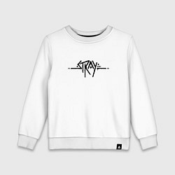 Свитшот хлопковый детский Stray Logo, цвет: белый