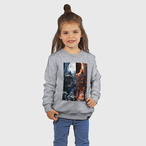 Детский свитшот Dark Souls x Bloodborne Дарк Соулс / Меланж – фото 3