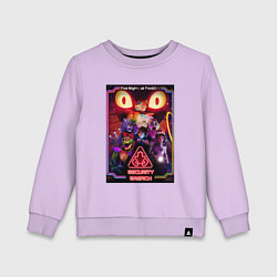 Свитшот хлопковый детский Five Nights at Freddys 5 poster, цвет: лаванда