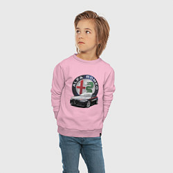Свитшот хлопковый детский Alfa Romeo Carabinieri, цвет: светло-розовый — фото 2