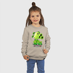 Свитшот хлопковый детский Plants vs Zombies Тристрел, цвет: миндальный — фото 2