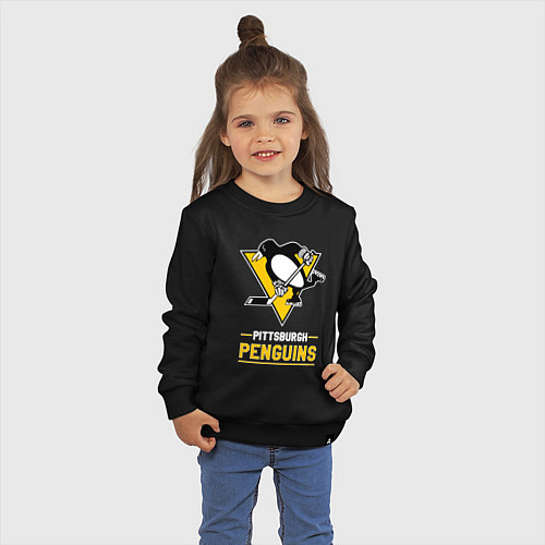 Детский свитшот Питтсбург Пингвинз , Pittsburgh Penguins / Черный – фото 3